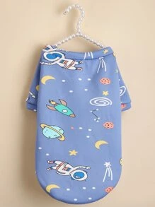 Cartoon Graphic Pet Sweatshirt - Multicolor - View 2