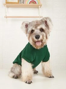 1pc Pet Comfortable & Breathable Casual Sweatshirt, Suitable For Both Cats And Dogs - Dark Green - View 2