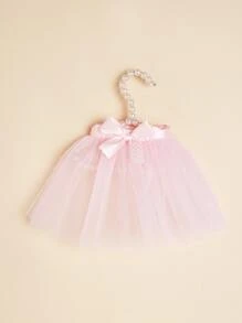 Bow Decor Pet Skirt - Pink - View 1