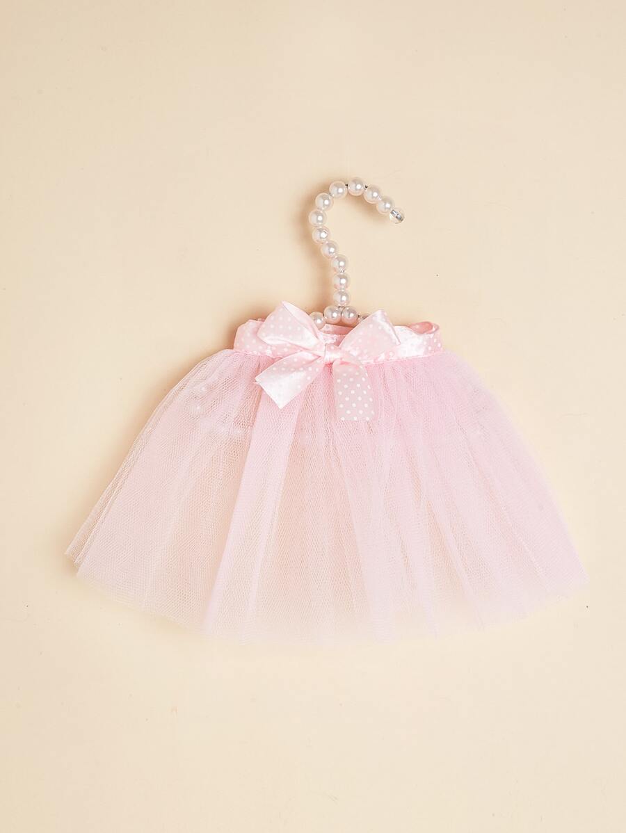 Bow Decor Pet Skirt - Pink - View 1