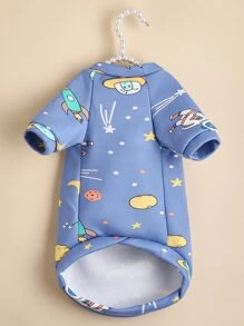 Cartoon Graphic Pet Sweatshirt - Multicolor - View 4