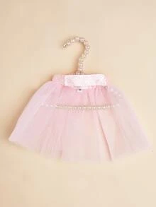 Bow Decor Pet Skirt - Pink - View 3