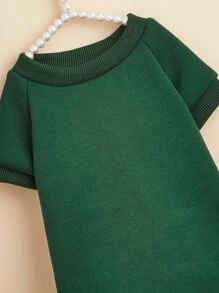1pc Pet Comfortable & Breathable Casual Sweatshirt, Suitable For Both Cats And Dogs - Dark Green - View 4