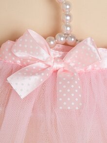 Bow Decor Pet Skirt - Pink - View 4