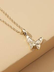 小女童蝴蝶吊墜項鍊