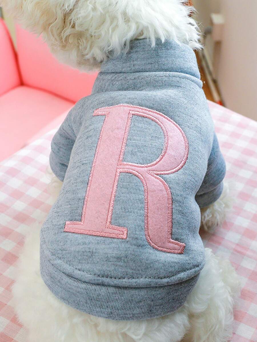 Sudadera de mascota con bordado de letra - Multicolor - Ver 1