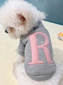 Sudadera de mascota con bordado de letra - Multicolor - Ver 2