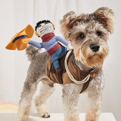 1 pieza Disfraz de mascota de vaquero para Halloween