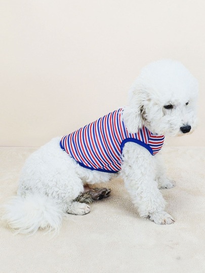Canotta per animale domestico con motivo a righe