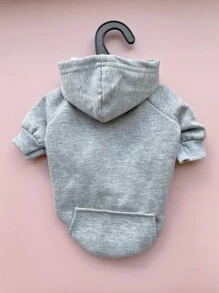 Plain Pet Hoodie - Grey - View 2