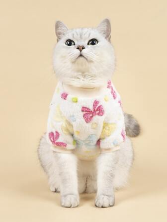 蝴蝶結圖案寵物運動衫