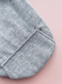Plain Pet Hoodie - Grey - View 4