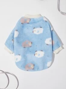 PETSIN Cartoon Sheep Pattern Fleece Pet Sweatshirt - Multicolor - View 2