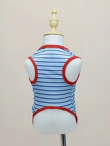 Striped Pattern Pet Tank - Multicolor - View 3