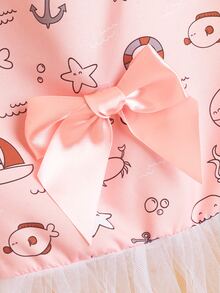 卡通圖案寵物洋裝 - 粉色 - 查看 5