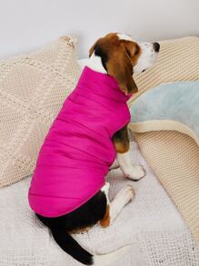 秋冬宠物保暖夹克，猫/狗防风隔热棉衣 - 玫紅色 - 查看 3