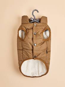 Áo khoác thú cưng trơn - Cà phê nâu - Xem 4