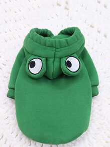 Frog Design Pet Hoodie - Green - View 5