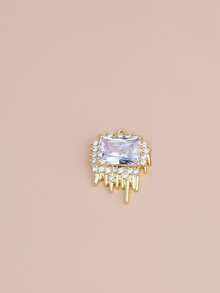 1入組方晶鋯石裝飾DIY吊墜 - 彩色 - 查看 1