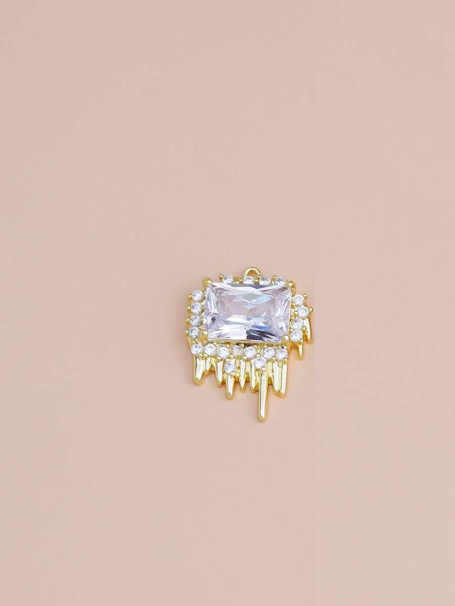 1入組方晶鋯石裝飾DIY吊墜 - 彩色 - 查看 1