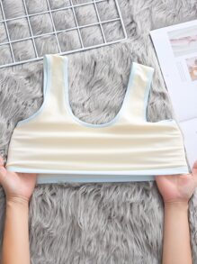 Girls 3pcs Contrast Binding Bralet - Multicolor - View 2