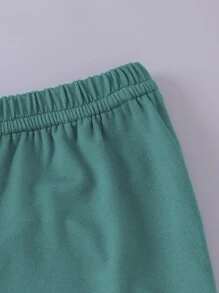 Boys Four-pointed Star & Letter Graphic PJ Set - Multicolor - View 5