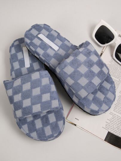 SHUZIA صنادل بنعل سميك رقعة الداما محكم