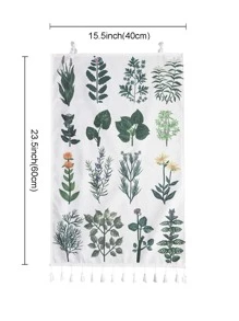 1 件植物图案挂毯，房间装饰旗帜，房间装饰，挂毯，墙壁装饰，墙壁艺术 - 彩色 - 查看 3