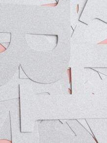 1套（2件）银色和金色闪光生日快乐彩旗横幅 - 銀色 - 查看 6