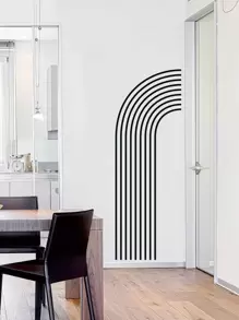 Arch Design Wall Sticker - Black - View 1