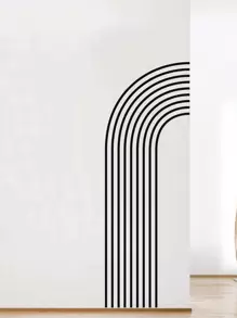 Arch Design Wall Sticker - Black - View 2