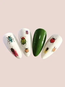 1sheet Insect Print Nail Art Sticker Nail Stickers DIY Nails Nail Supplies - Multicolor - View 2