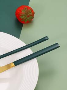 4/16/24 piezas Juego de cubertería de acero inoxidable, adecuado para restaurantes, hoteles, bodas, fiestas, regalo - Multicolor - Ver 4