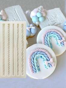 1 Khuôn Silicon Dây, Khuôn Làm Bánh Fondant Macrame Khuôn Trang Trí Bánh Tua Rua Lá Hình Dạng Boho Khuôn Sô Cô La Kẹo Dẻo Cho Bánh Cupcake Đất Sét Trang Trí Bánh Quy Đường Bánh Kẹo Nướng - Màu Xám nhạt - Xem 9