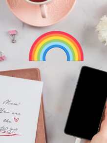 3pcs Glow-in-the-dark Rainbow Pattern Wall Sticker - Multicolor - View 5