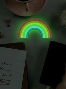 3pcs Glow-in-the-dark Rainbow Pattern Wall Sticker - Multicolor - View 6