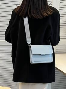 Mini Flap Square Bag - Blue - View 2