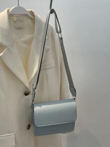 Mini Flap Square Bag - Blue - View 4