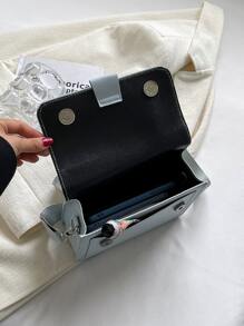 Mini Flap Square Bag - Blue - View 7