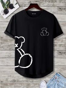 Manfinity Hypemode Tops Nam Hoạt hình Giải trí - màu đen - Xem 1