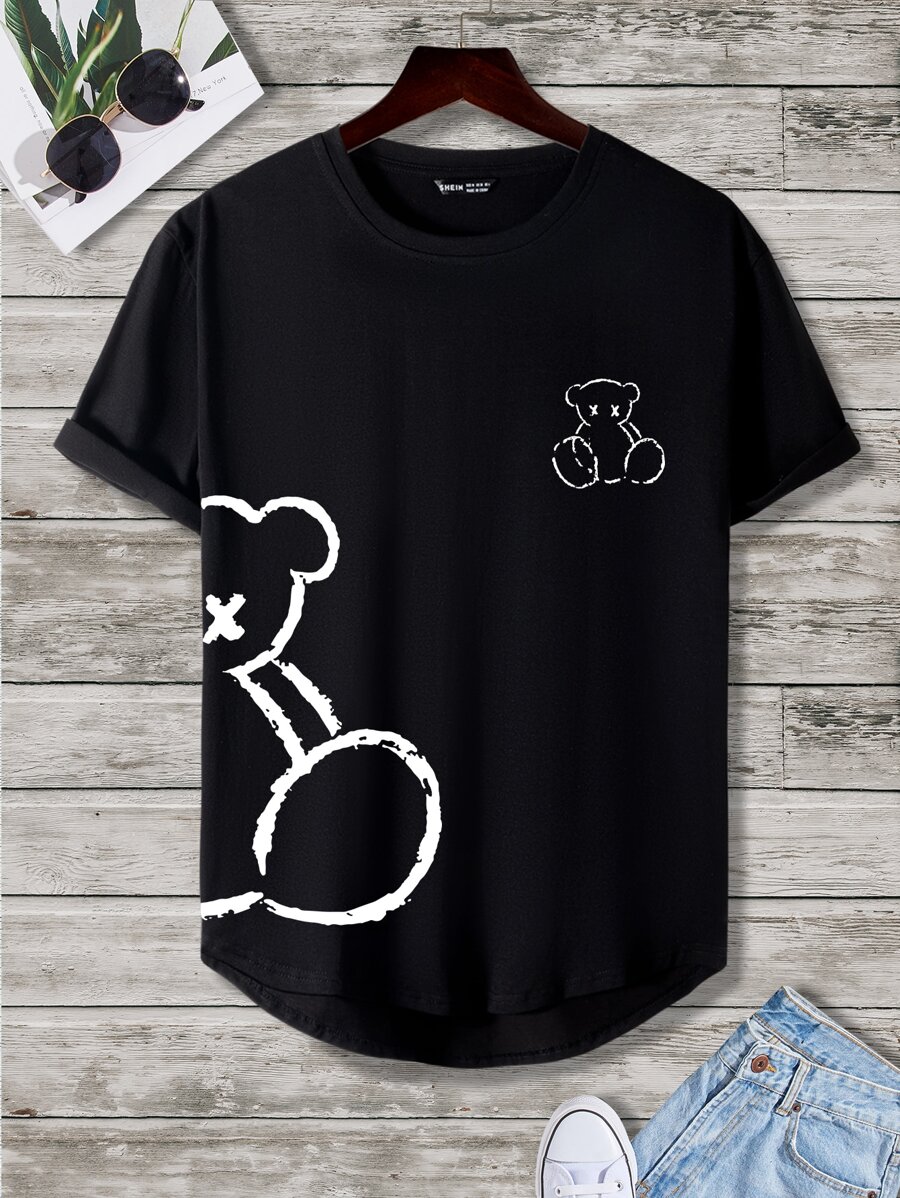 Manfinity Hypemode Tops Nam Hoạt hình Giải trí - màu đen - Xem 1