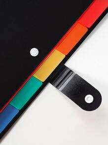 1pc 7 Grid Expandable File Folder - Multicolor - View 3