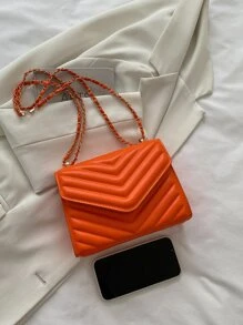 輕便商務休閒迷你 V 型翻蓋方形包適合青少年女孩女大學生、菜鳥和白領，非常適合辦公室、大學、工作、商務、通勤、戶外、旅行、郊遊 - 橘色 - 查看 6