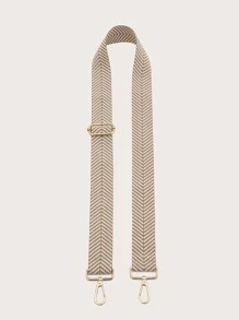 Chevron Pattern Bag Strap Adjustable Portable Bag Accessories Stylish Durable For Rookies & White-Collar Workers For Teen Girls Women College Students Gift Decor Gift Accessories - Apricot - View 2