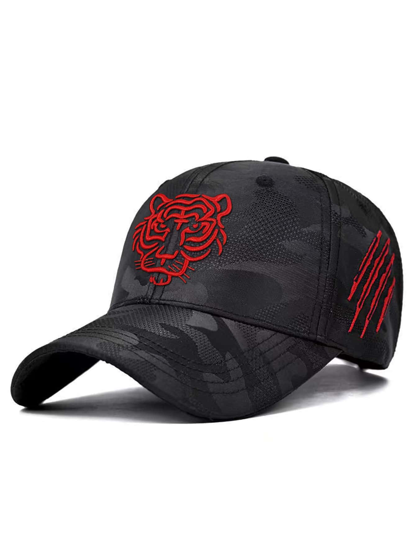Hombres Gorra de béisbol con estampado de camuflaje león con bordado - Ver 1