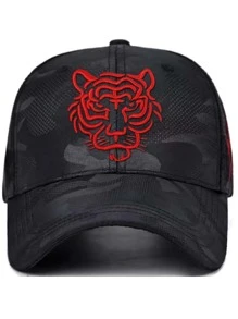 Hombres Gorra de béisbol con estampado de camuflaje león con bordado - Ver 5