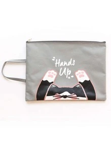 1pc Random Pattern File Bag - Multicolor - View 5