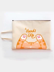 1pc Random Pattern File Bag - Multicolor - View 4