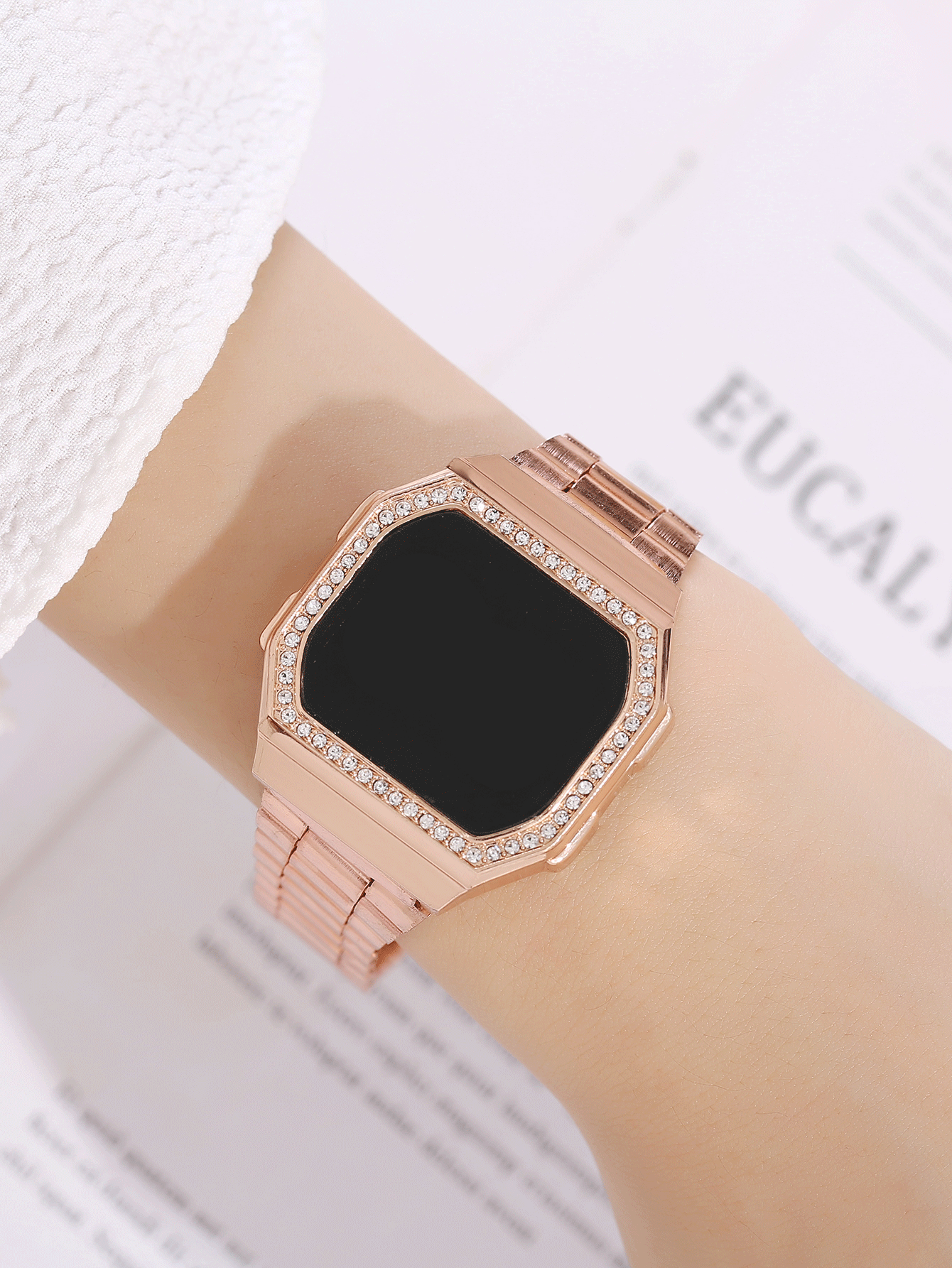 1pc Rhinestone Decor Electronic Watch SHEIN USA