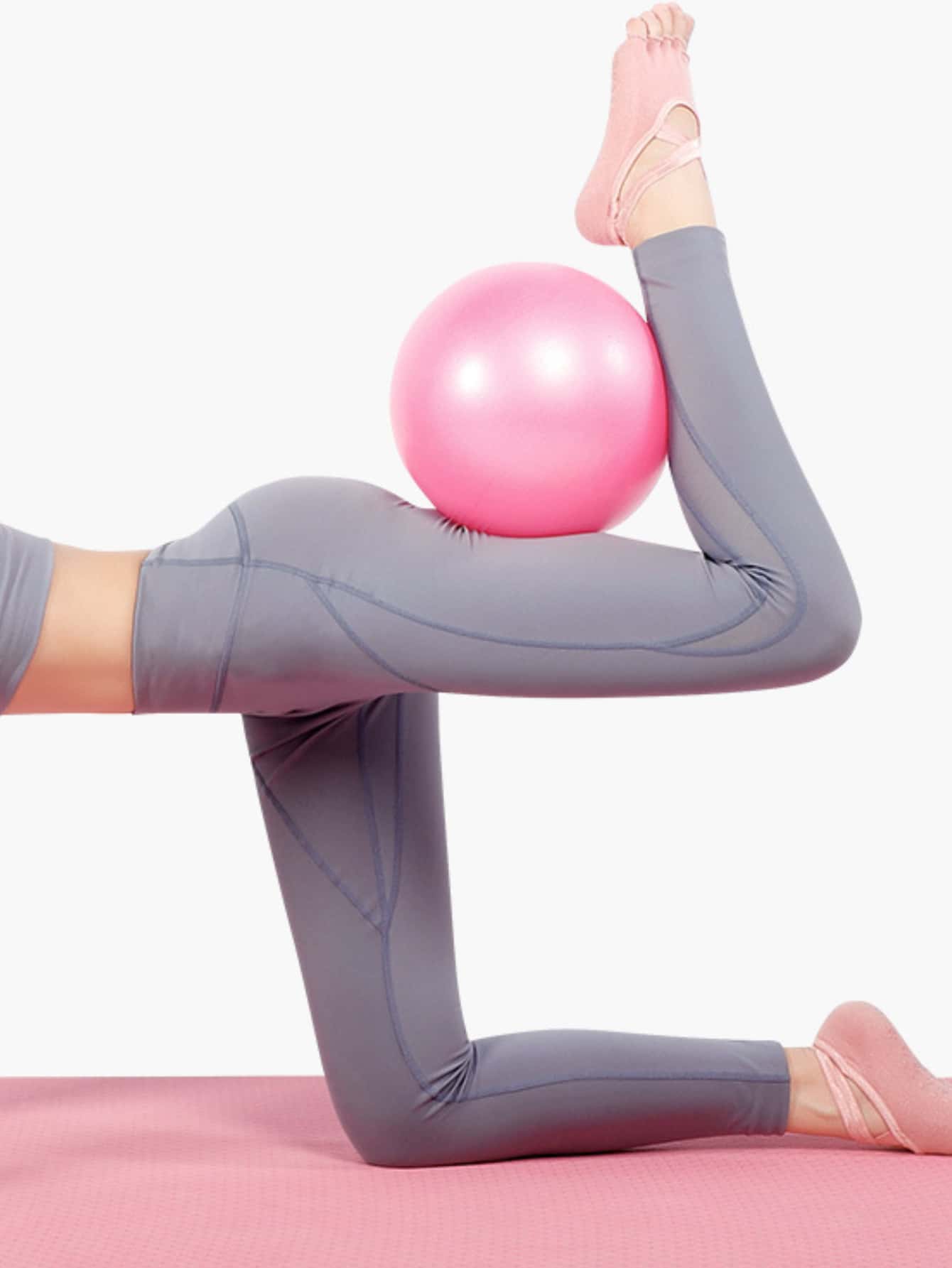 1pc Pink Yoga & Pilates Ball, Thick Anti-Burst Yoga Ball Exercise Ball Fitness Equipment For Body Shaping And Weight Loss